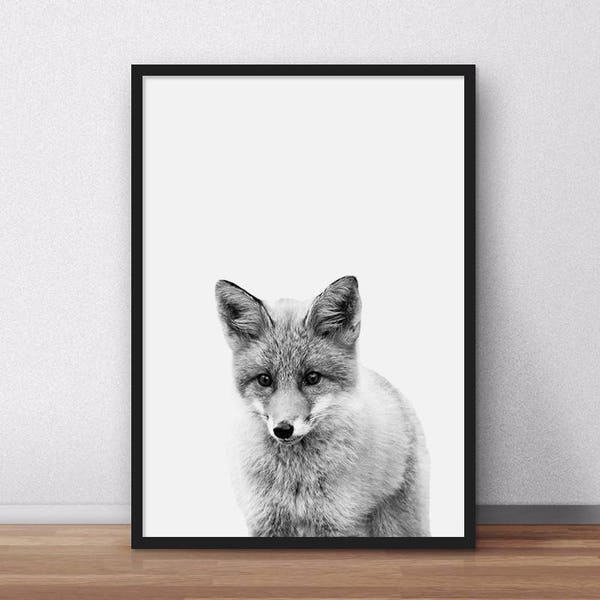 Sale!!! Fox Print, Animal Print, Animal Wall Art, Woodland Animals, Forest animal print, Woodlands Nursery Print, Baby Forest Print