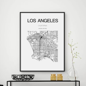 SALE Los Angeles Map Print, Los Angeles, Los Angeles Map Poster, California, LA, California Map, LA Map, City Map Print, Black and White Map