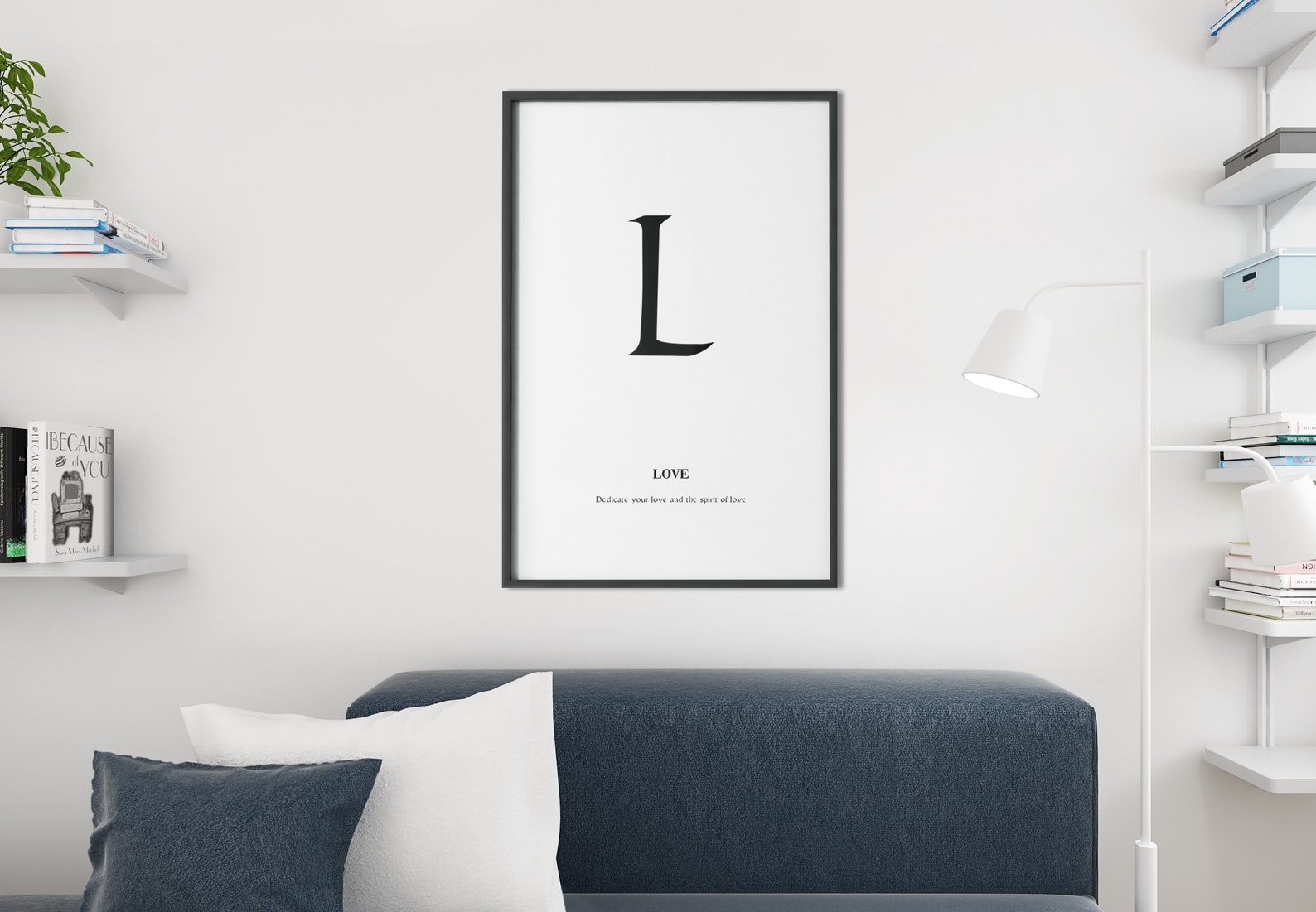 Letter L Wall Decor Letter L Print Typography Black And | Etsy