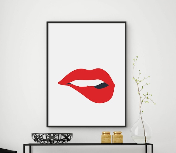 Sale Lips Print Lipstick Art Print Fashion Print Lips Wall Art