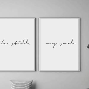 Be Still My Soul Poster, Be Still My Soul Print, Bedroom Prints, Minimal Print, Couple Print