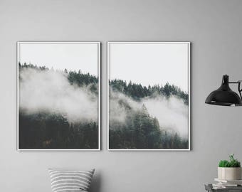 Forest Prints, Set Of 2, Forest Wall Art, Nature Prints, Forest Art, Woodland Prints, Forest Photography, Scandinavian Wall Art, Nature Art