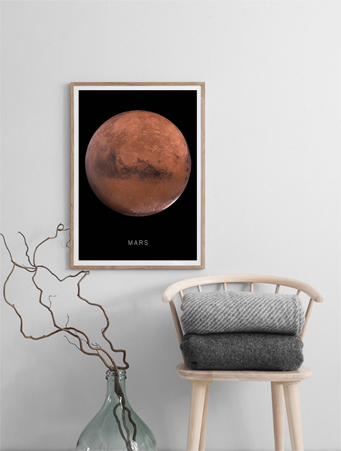 Mars Poster Mars Mars print Minimalist Decor Nature Etsy