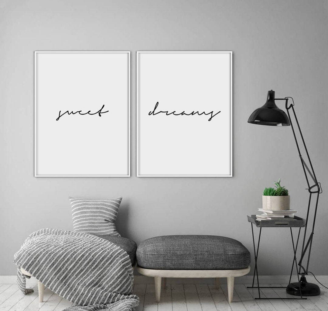 Sweet Dreams Printable, Wall Art Decor, Nursery Sweet Dreams, Digital