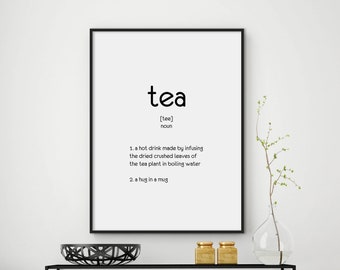 Funny Tea Quotes Kitchen Prints Definition Print Tea Quotes Definition Wall Art Kitchen Decor Tea Print Tea Poster