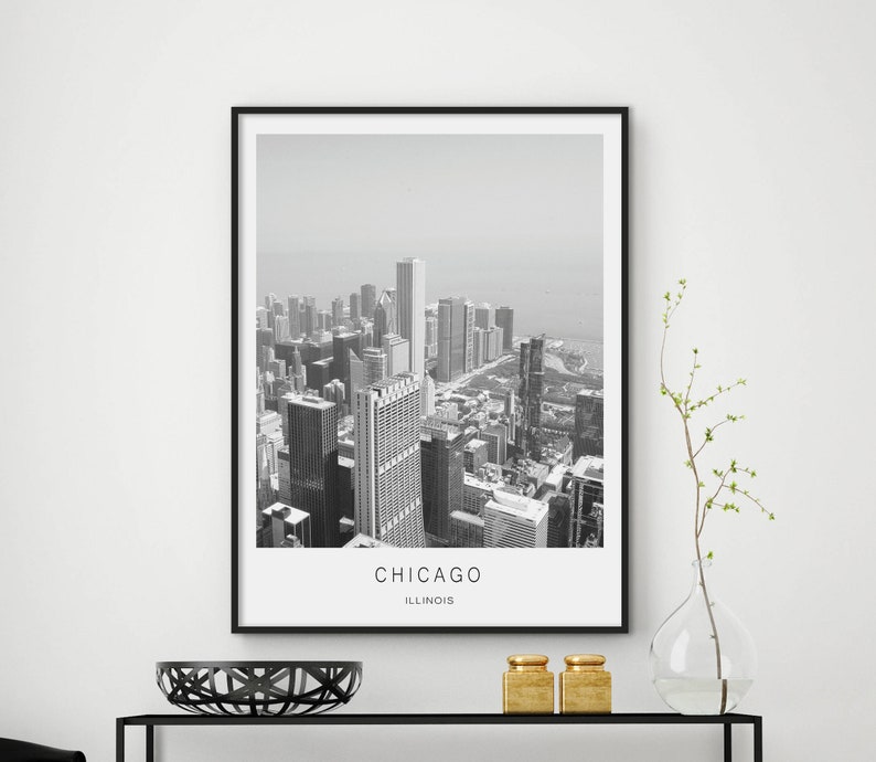 Chicago print Chicago art Chicago wall art Chicago decor Etsy