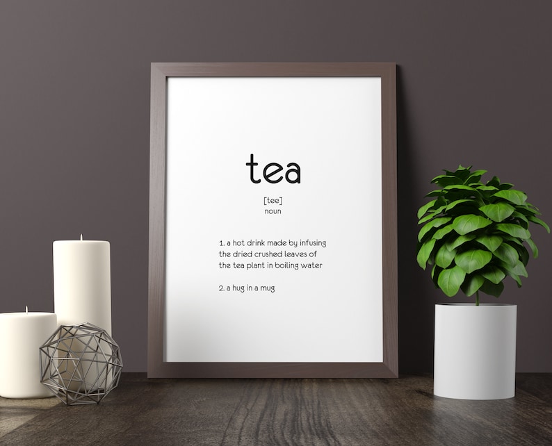 Funny Tea Quotes Kitchen Prints Definition Print Tea Quotes Definition Wall Art Kitchen Decor Tea Print Tea Poster