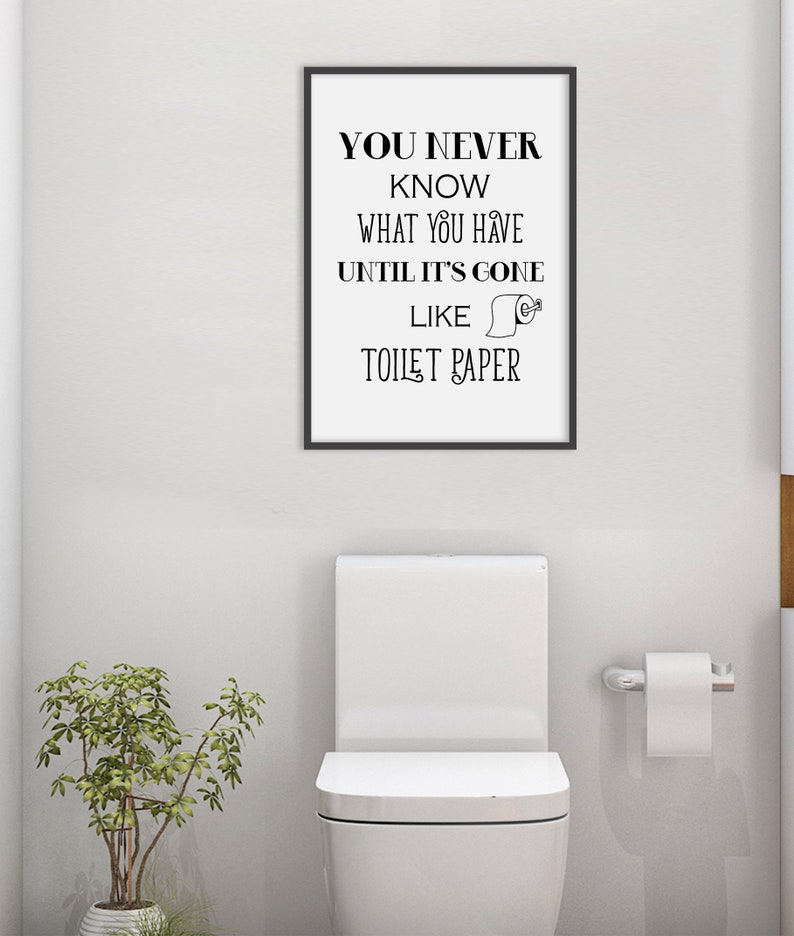 Toilet Paper Quotes Toilet Paper Rolls Typography Etsy