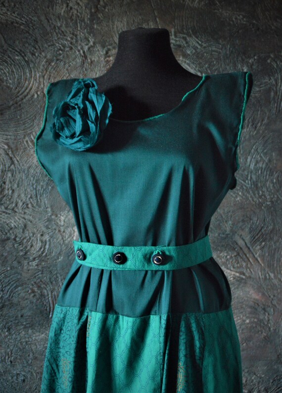 turquoise boho dress