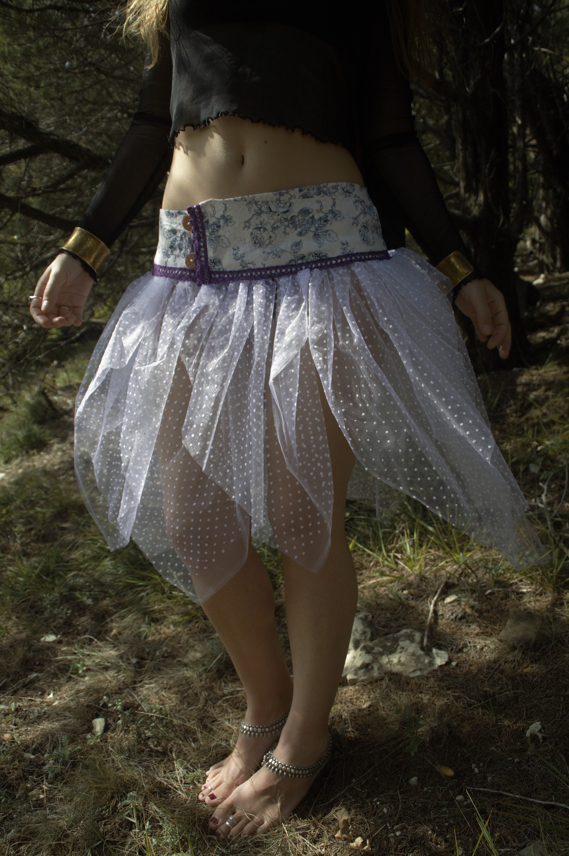 Festival Karneval Fee Boho Tutu Braut Hallo Lo Rock | Etsy