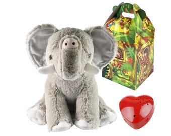 16" Elephant Teddy with 60 second voice recorder and gift box - 16 inch/40cm - keepsake stuffed bears