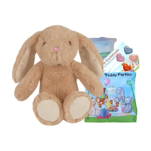 Build your own teddy bear making kit - Soft Brown Bunny - 16 inch/40cm - no sew