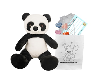 Panda Plush - 10 inch/25cm - Build your own teddy bear making kit - no sew