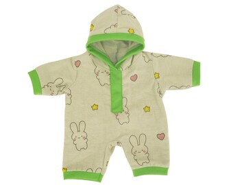 Green Rabbit Sleeper Suit PJ - 16 inch/40cm - Teddy Bear Clothes - bear NOT included