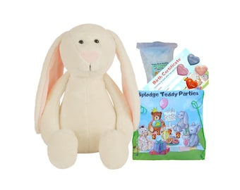 Build your own teddy bear making kit - White Flopsy Bunny - 16 inch/40cm - no sew