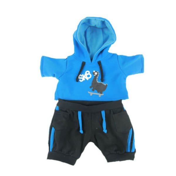 Dinosaur Skater Hoodie with Joggers Outfit - 16 inch/40cm - Teddy Bear Clothes