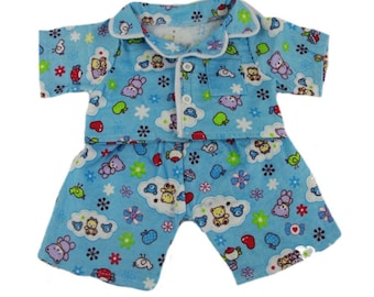 Pyjama de pyjama bleu mignon - 40 cm (16 pouces/40 cm) - Vêtements ours en peluche