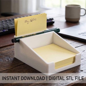 3D-printbaar STL-bestand - Notitiehouder - Notitie-organizer - Digitaal product