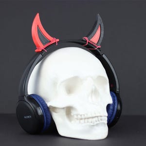 Demon Horns for Headphones — STL File for 3D Printing | Cosplay or Costume Accessory (DIGITAL DOWNLOAD)
