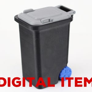 3D Printable Trash Container | Storage Trash Can STL file | Dumpster STL file | Street Trash Bin