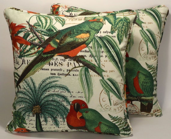 parrot outdoor pillows