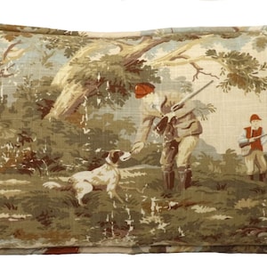 One 14&quot; by 26&quot; Upland Game Bird Hunting Throw Pillow Cover, Avondale Hunting Dog Tan Brown Throw Pillow Cover, Father&#39;s Day Gift, Man Cave