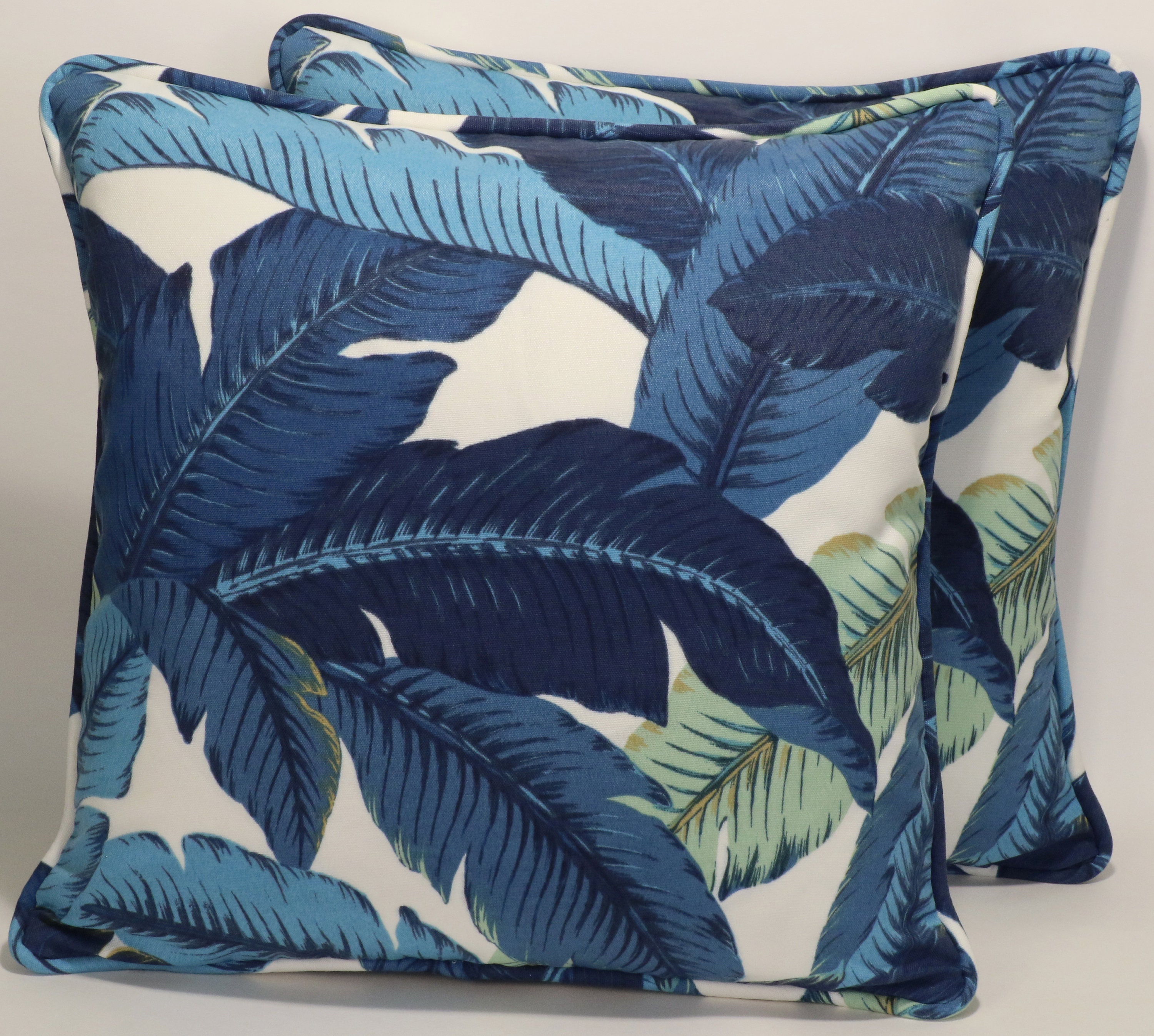 Patio Set of 2 18 Tommy Bahama Outdoor Pillows and Forms Tommy Bahama Outdoor Tortuga Turtles Blue Designer Throw Pillows Beach Coastal