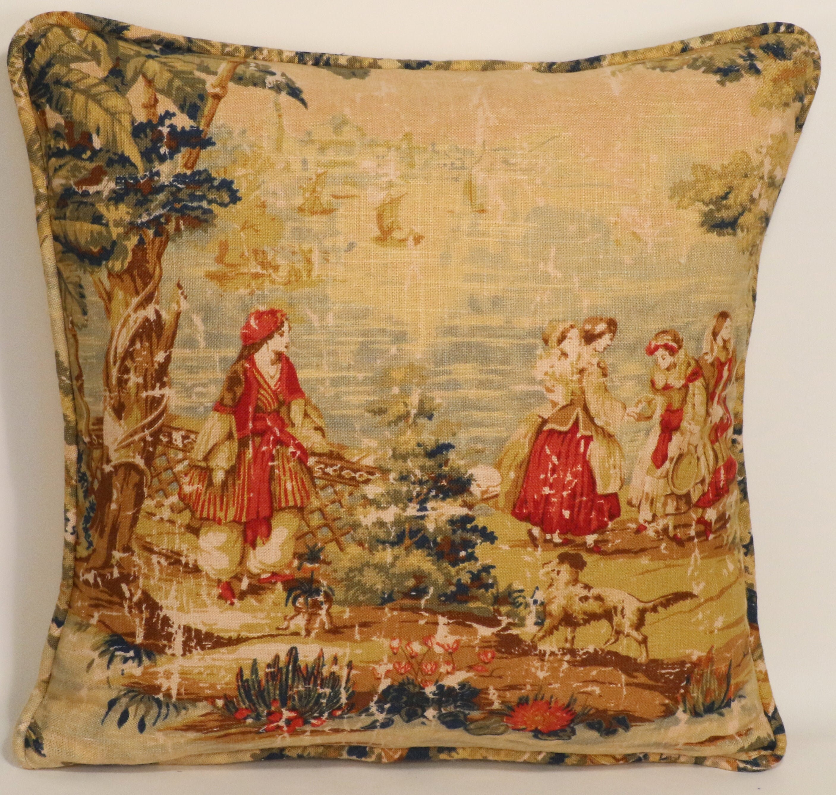 Renaissance Monogram Decorative Pillow * CUSTOMIZABLE *