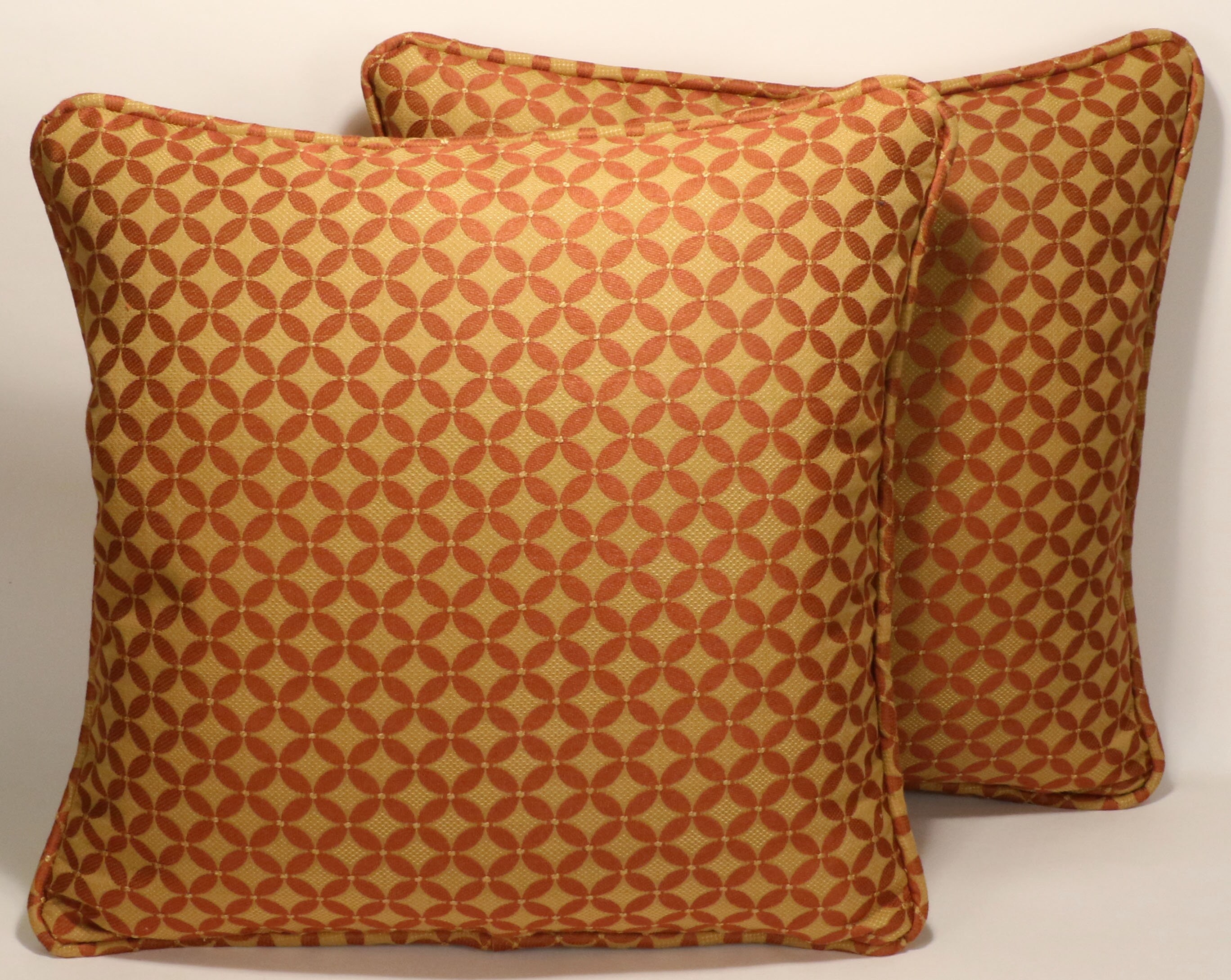 rust and gold throw pillows