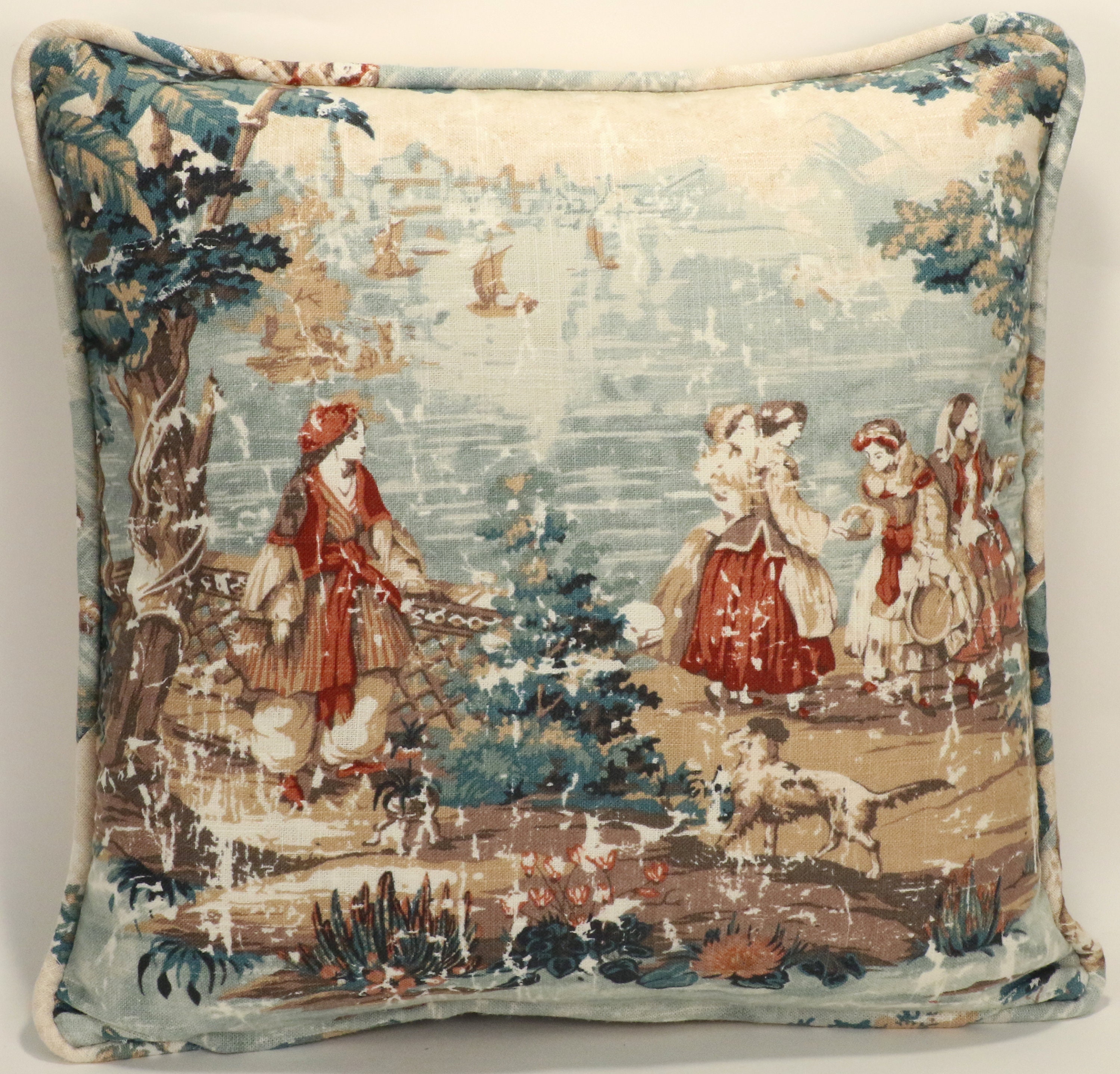 Set of 2 18 French Country Throw Pillow Covers Bosporus Etsy