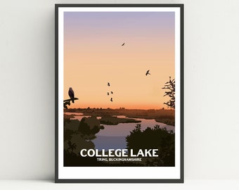 College Lake print, Tring print, Buckinghamshire print