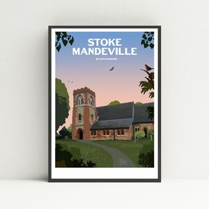 Stoke Mandeville print, Buckinghamshire art print
