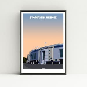 Chelsea print, Stamford Bridge, Stadium print.