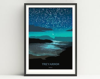 LIMITED EDITION Art Poster/Print of Treyarnon Bay in Cornwall