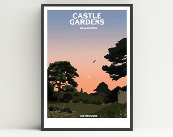 Castle Gardens print, Wallingford print, Oxfordshire print