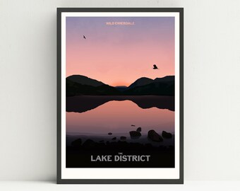 Lake District print, Ennerdale Water, unframed art print.