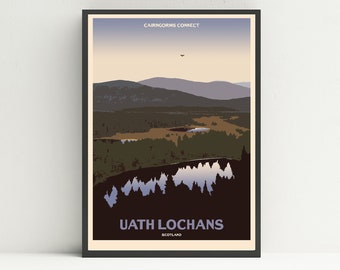 Uath Lochans print, Cairngorms print, Scotland poster
