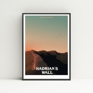 Hadrian&#39;s Wall print, Northumberland National Park, Northumberland print