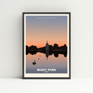 Bushy Park print, Diana fountain, Bushy Park London unframed print.