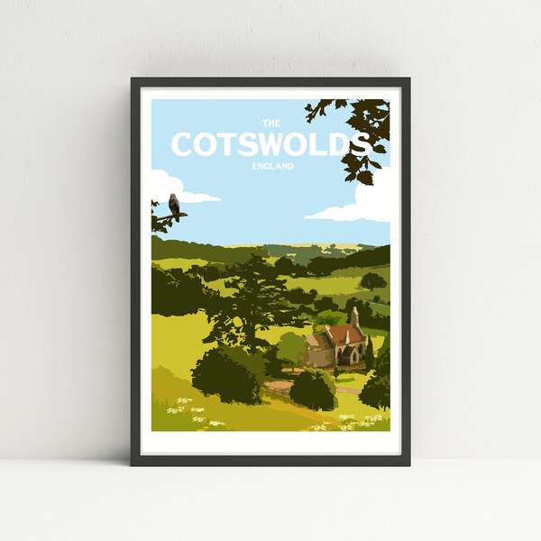 Cotswolds print, Oxfordshire print, The Cotswolds art print