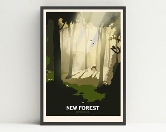 New Forest print, National Park print, Hampshire print.