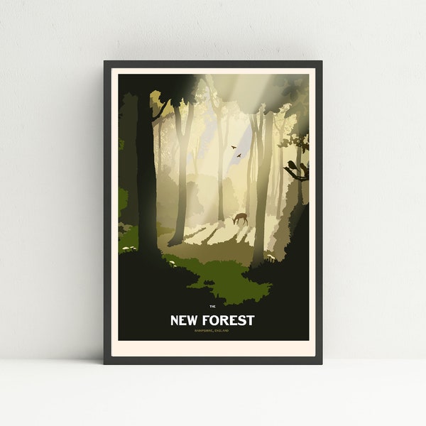 New Forest print, National Park print, Hampshire print.