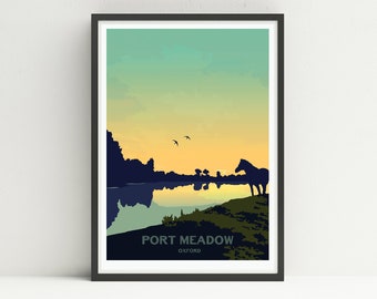 Port Meadow print, Oxford print, Oxfordshire print, Oxford print UK