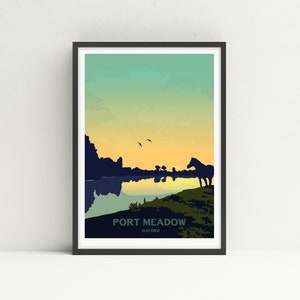 Port Meadow print, Oxford print, Oxfordshire print, Oxford print UK