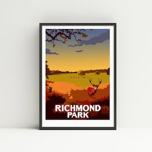 Richmond Park print, Richmond print, Teddington, Kew, London print