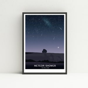 LIMITED EDITION Art Print of the Lyrid Meteor Shower