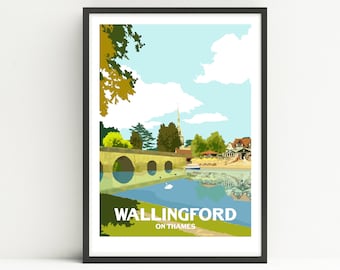 Wallingford print, Oxfordshire print, Wallingford poster