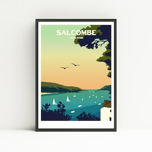 Salcombe print, Devon print, South Hams, Devon print UK