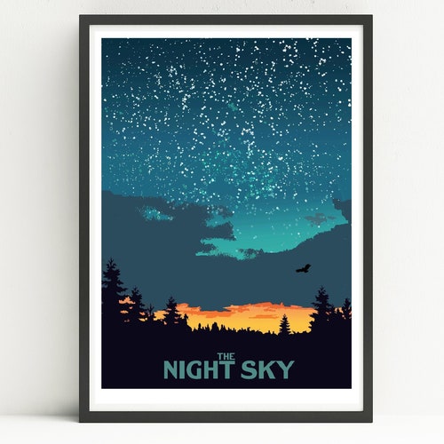 The Night Sky // Art Print // Poster // Nature // Astrology Etsy UK