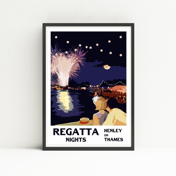 Limited Edition Henley Royal Regatta Art Print/Poster. Travel Poster // Railway Poster // Wall Art // Home Decor